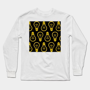 Lightbulb Yellow Pattern Long Sleeve T-Shirt